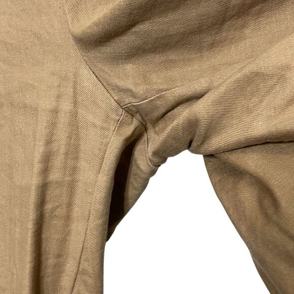 Anthropologie Maeve Avery Trousers Women’s Medium Tan Wide Leg Linen Blend - Picture 10 of 13